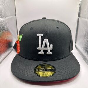 Black and Red LA Dodgers Cap